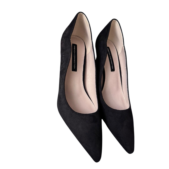 French Connection Women’s Scallop Black Heels Size 7M New In Box - Picture 4 of 7
